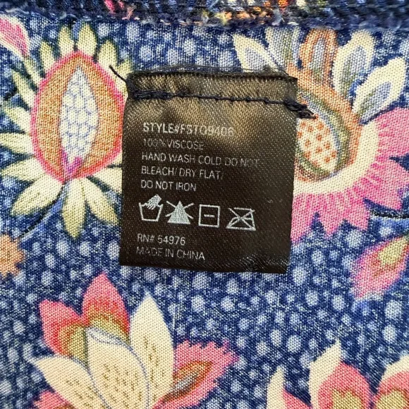 Bohemian Chic Floral Open-Front Kimono Top OSFM - Picture 3 of 3